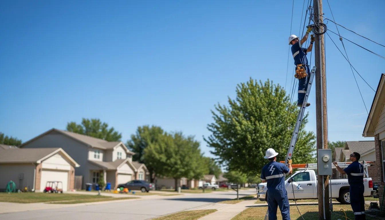 Residential electrician providing installation services in Mechanicsville, IA